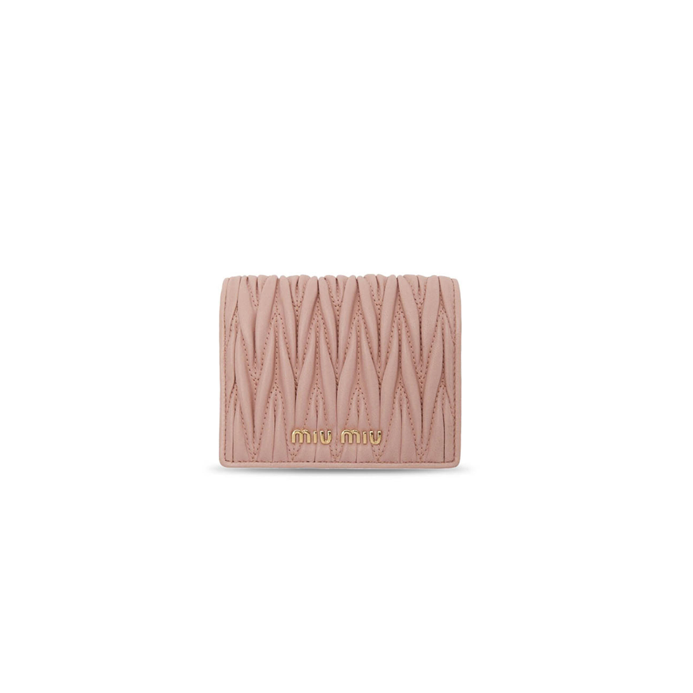 MIU MIU PINK QUILTED WALLET 5MV204 (10.5*8cm)